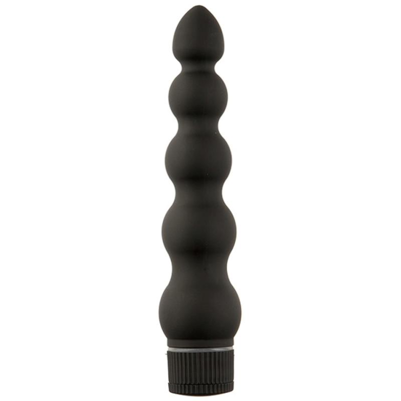 Doc Johnson  Black Magic Ribbed Vibe Vibrator - Zwart