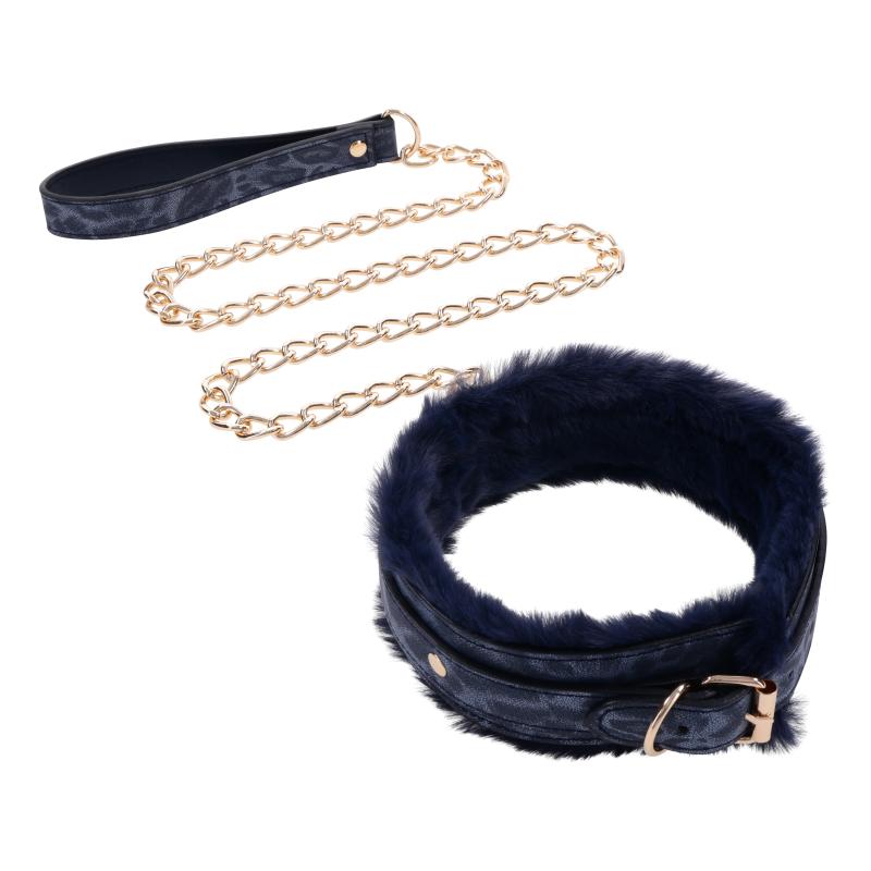 - Collier et Laisse en Fourrure Cougar - Noir 5