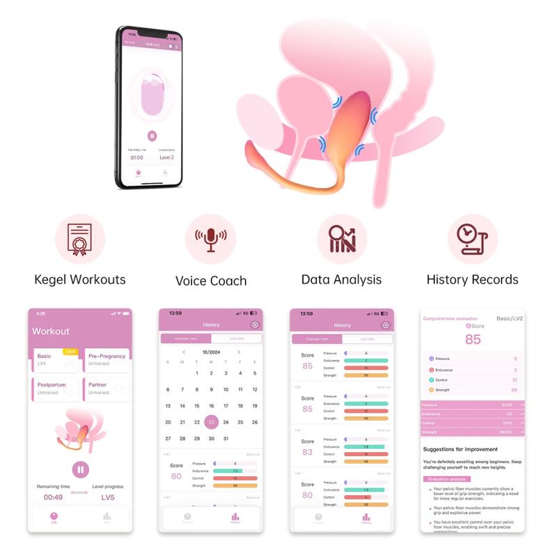 Thumbnail - Magic Motion - Flamingo Max Vibro-Ei & Kegeltrainer in Einem - Rosa