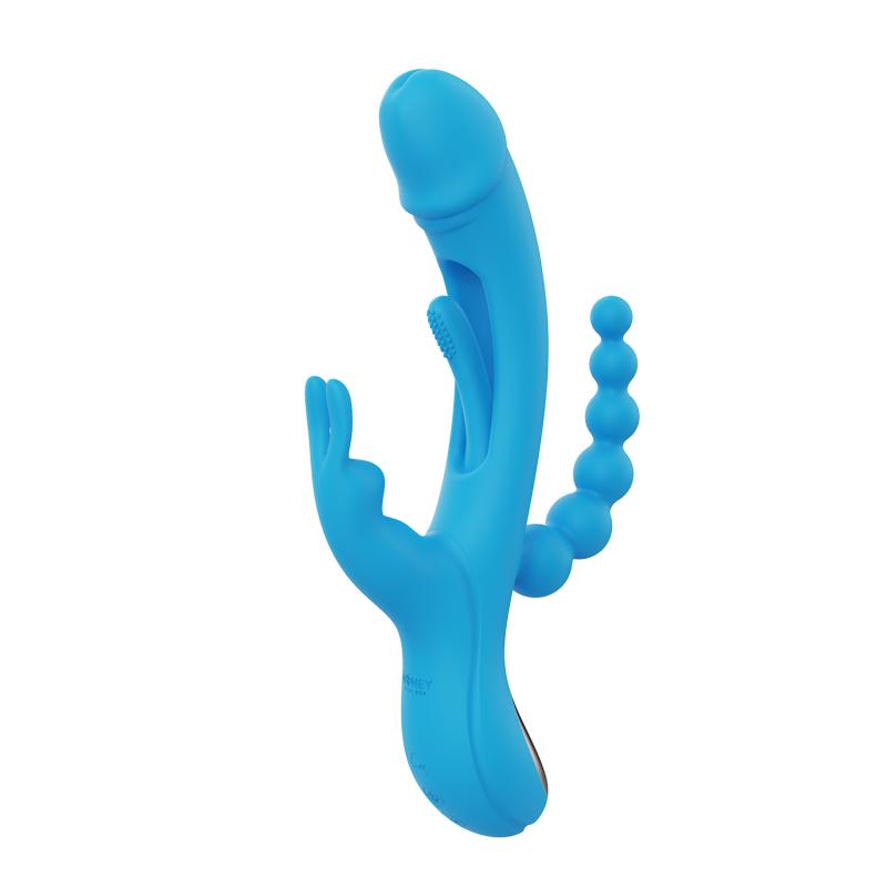 - Trilux Kinky Finger Vibromasseur Rabbit - Bleu 2