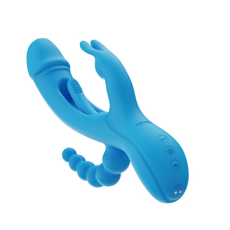 - Trilux Kinky Finger Vibromasseur Rabbit - Bleu 5