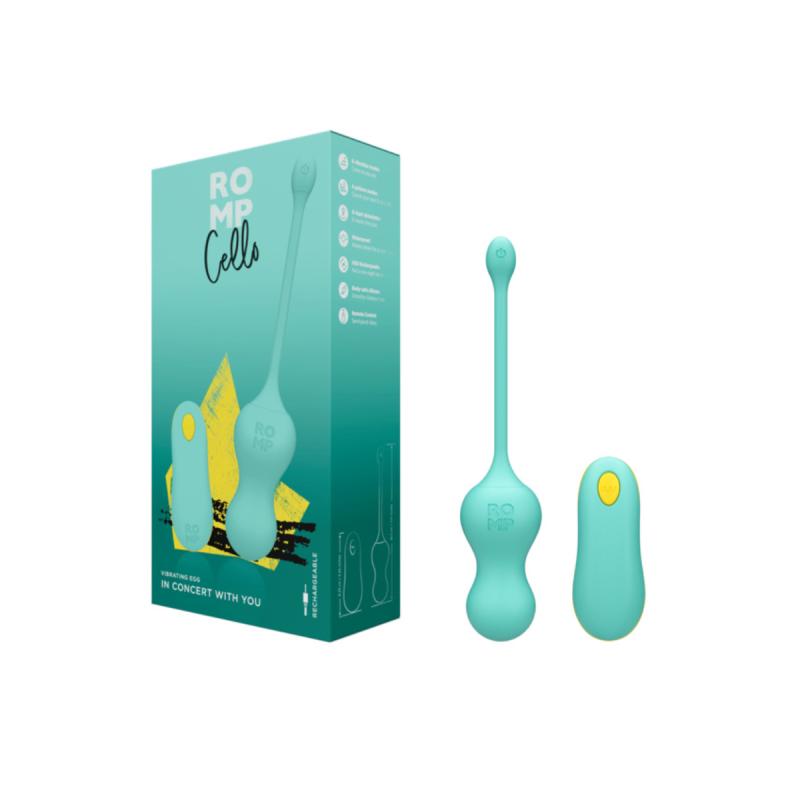 ROMP � Cello Vibrerende Love Egg � Turquoise