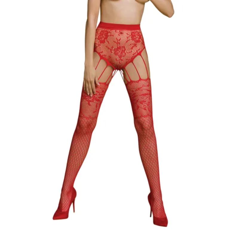Passion ECO - S004 Bodystocking - Rouge 3