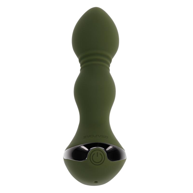 Evolved - Plug anal vibrant de 12 cm - Vert 5