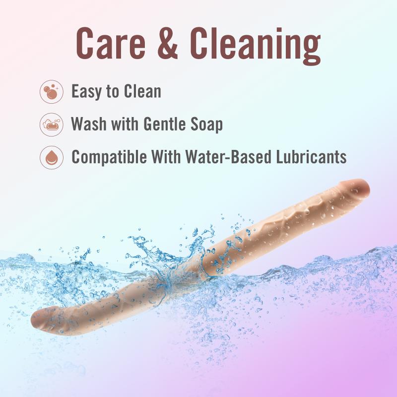 Dr. Skin – Plus Double Dildo Flexible 35,5 cm – Beige 4