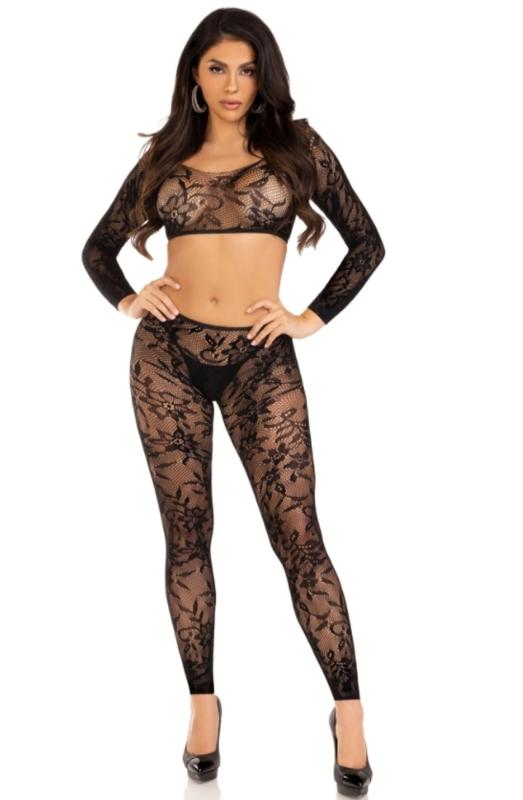 - Crop Top & Leggings Sans Pied - Noir 5