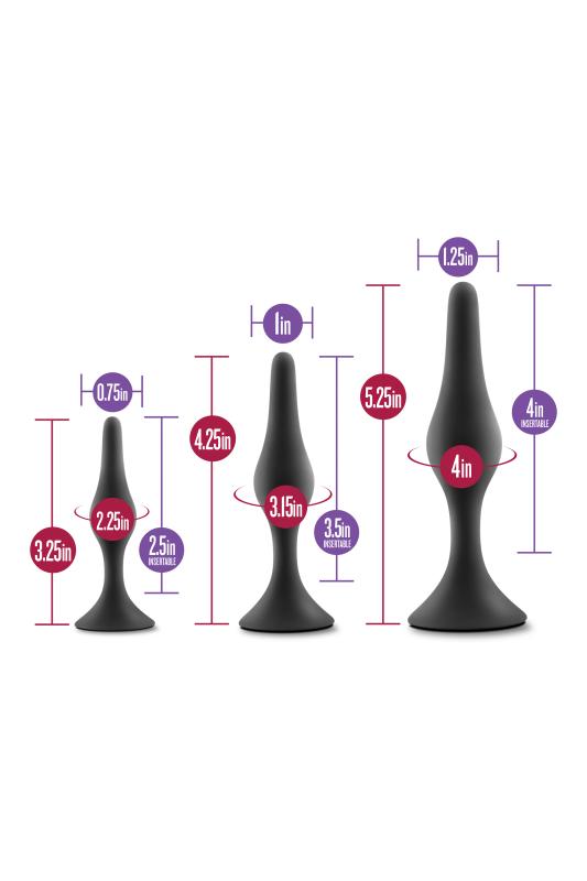 - Kit de Plugs Anaux Débutant Luxe Noir 5