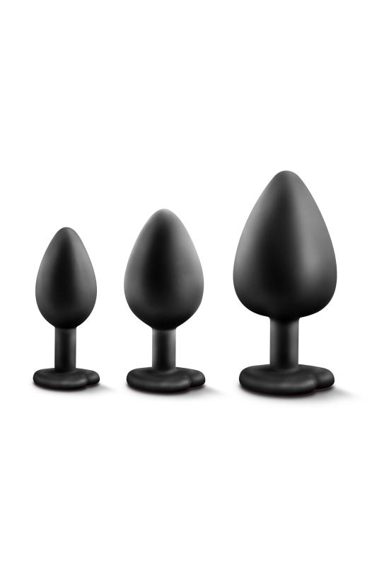 - Kit d’Entraînement Luxe Bling Plugs Noir avec Pierres Rouges 4