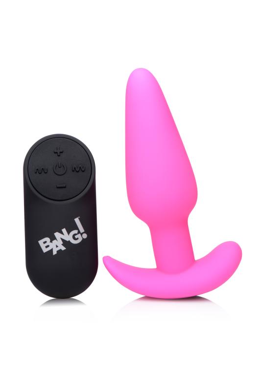 BANG! - Plug Anal Vibrant avec Télécommande - Rose 4