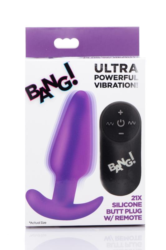 BANG! - Plug Anal Vibrant avec Télécommande - Violet 5