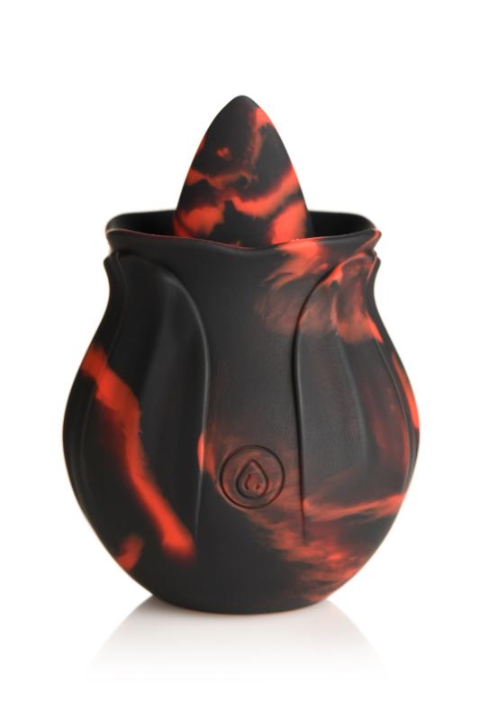 BLOOMGASM - Black Kiss Vibrateur Rose Rimming - Rouge/Noir 2