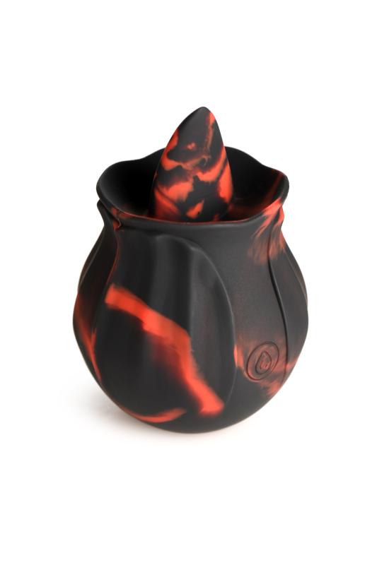 Image of BLOOMGASM - Black Kiss Rimmende Rosen-Vibrator - Rot/Schwarz