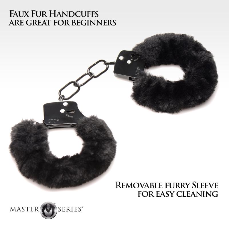 - Cuffed In Fur Menottes - Noir 5