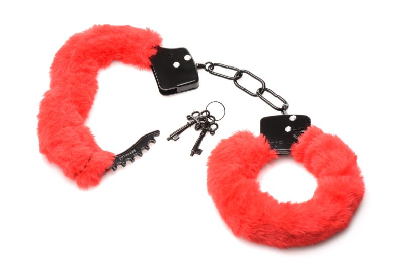 - Cuffed in Fur Menottes - Rouge 2