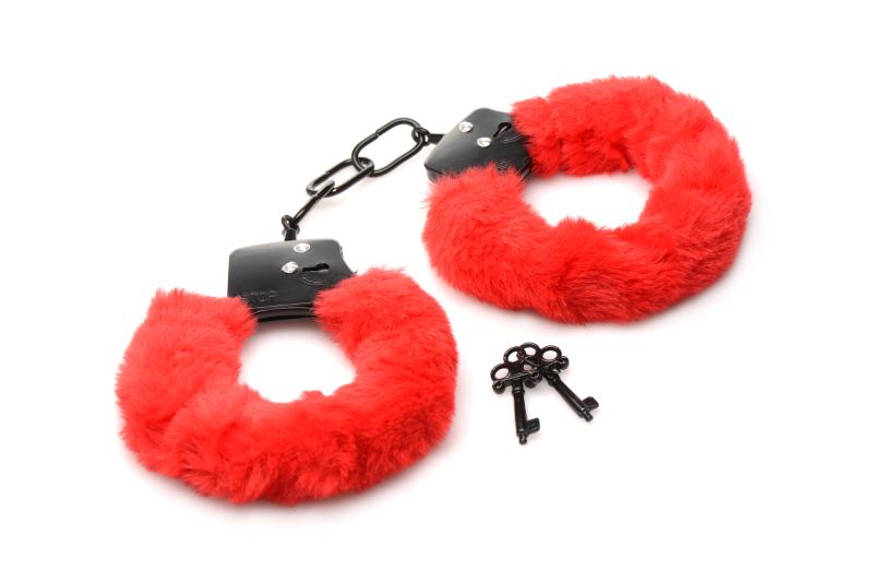 - Cuffed in Fur Menottes - Rouge 3