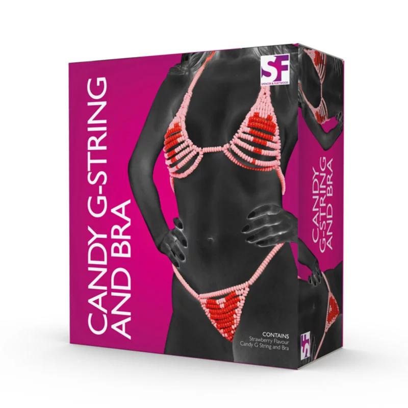Funtime Gifts – LOVERS Soutien-gorge & String en Bonbons – Rouge 3