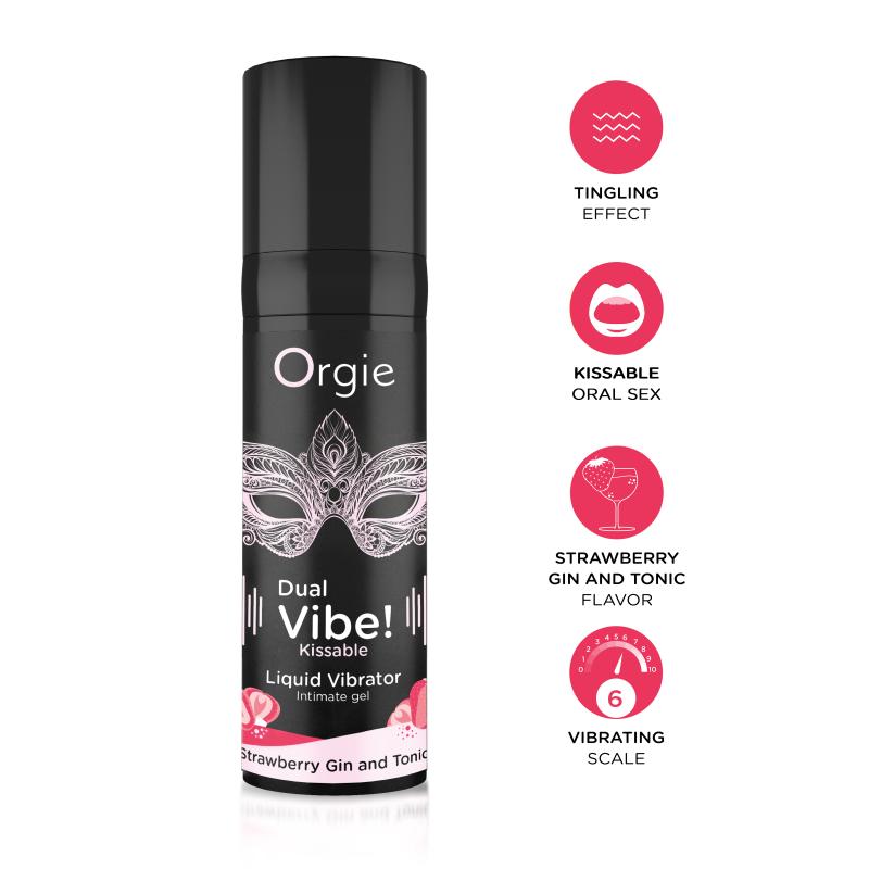 Orgie- Dual Vibe Liquid Vibrator Strawberry Gin & Tonic 2