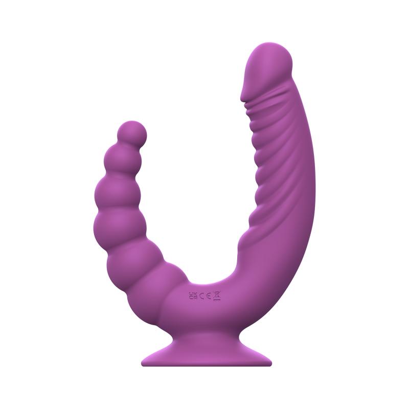 - Vibromasseur Double avec Ventouse et Télécommande - Violet 5