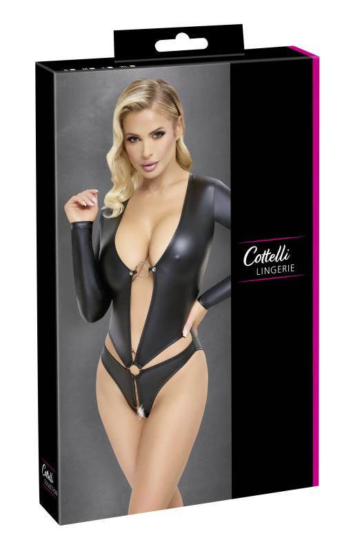 Cottelli LINGERIE – Body Ouvert Manches Longues – Noir 3
