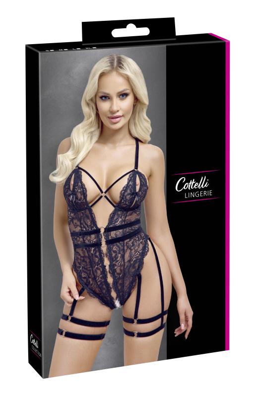 Thumbnail - Cottelli LINGERIE – Höschenbody ohne Schritt – Schwarz
