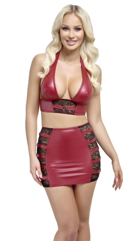 Image of Cottelli PARTY – Crop Top & Minirock Set – Rot