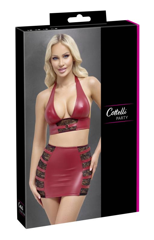 Thumbnail - Cottelli PARTY – Crop Top & Minirock Set – Rot
