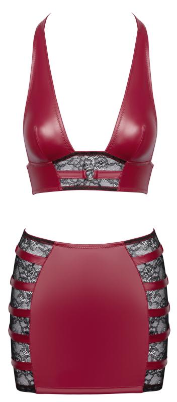 Thumbnail - Cottelli PARTY – Crop Top & Minirock Set – Rot
