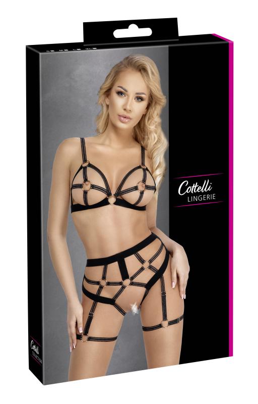 Cottelli LINGERIE – Ensemble Ouvert Soutien-gorge & String – Noir 3