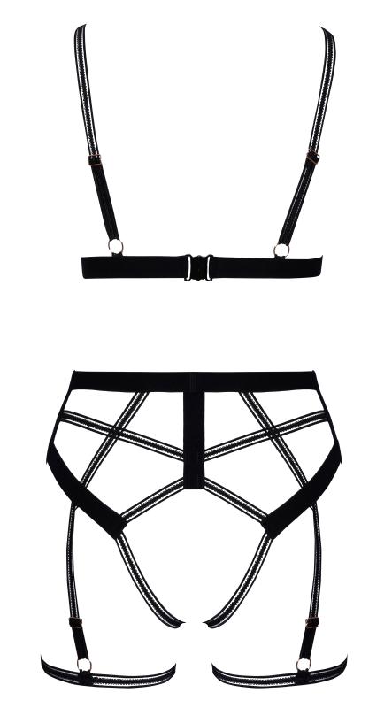 Cottelli LINGERIE – Ensemble Ouvert Soutien-gorge & String – Noir 2