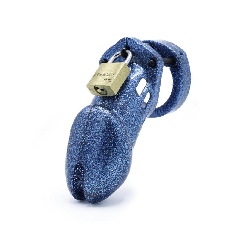 – CB-6000 Kit de Chasteté – Paillettes Bleues 3