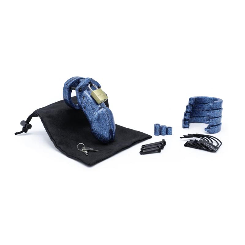 – CB-6000 Kit de Chasteté – Paillettes Bleues 2