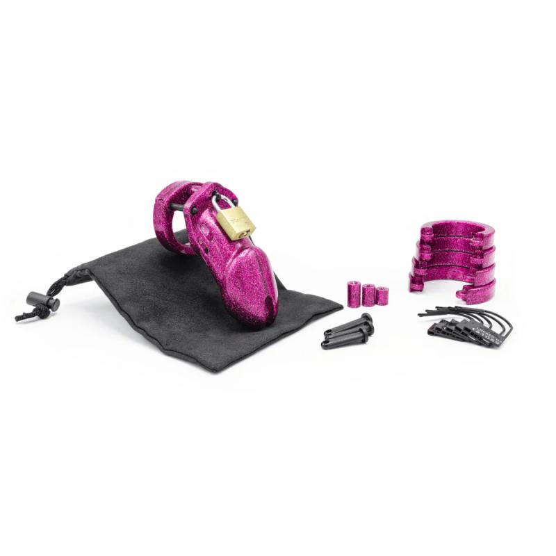 – CB-6000 Kit de Chasteté – Paillettes Roses 2