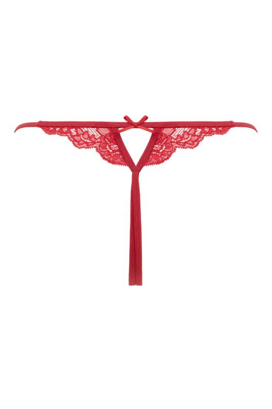 - Open Crotch Thong Pixy - Rouge 5