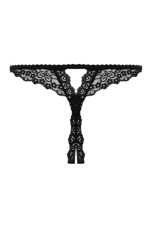 - String Ouvert Kylie - Noir 5