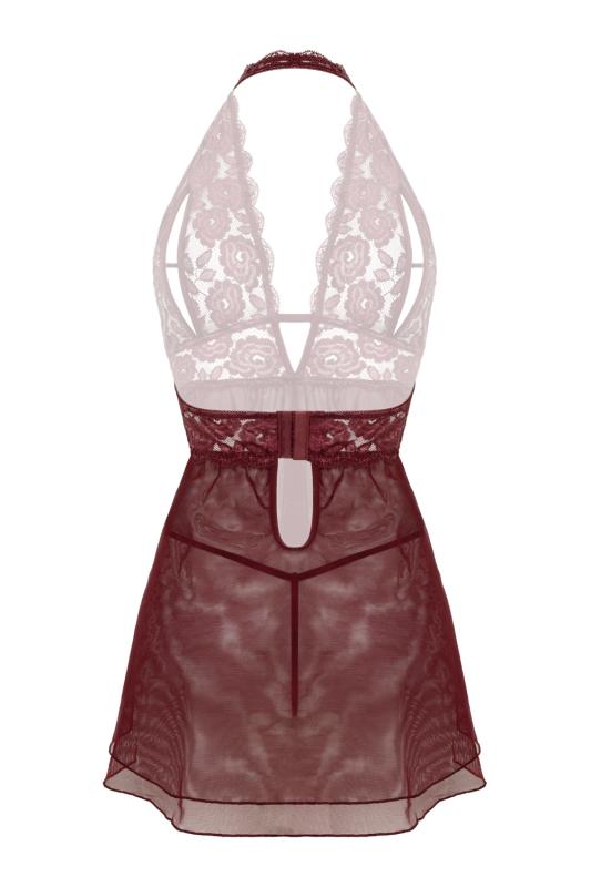 – Babydoll à bonnets ouverts Nataly – Rouge 5