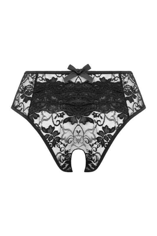 - Sexy Lace Crotchless Panty - Noir 5