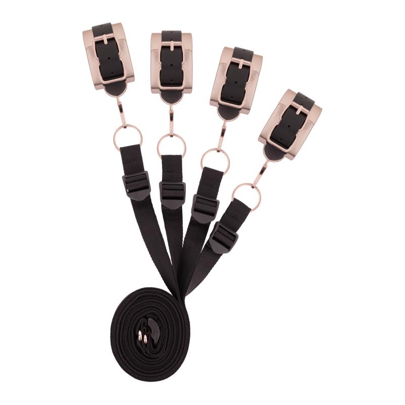 Rosy Gold  Under-Mattress Restraint Set - Zwart