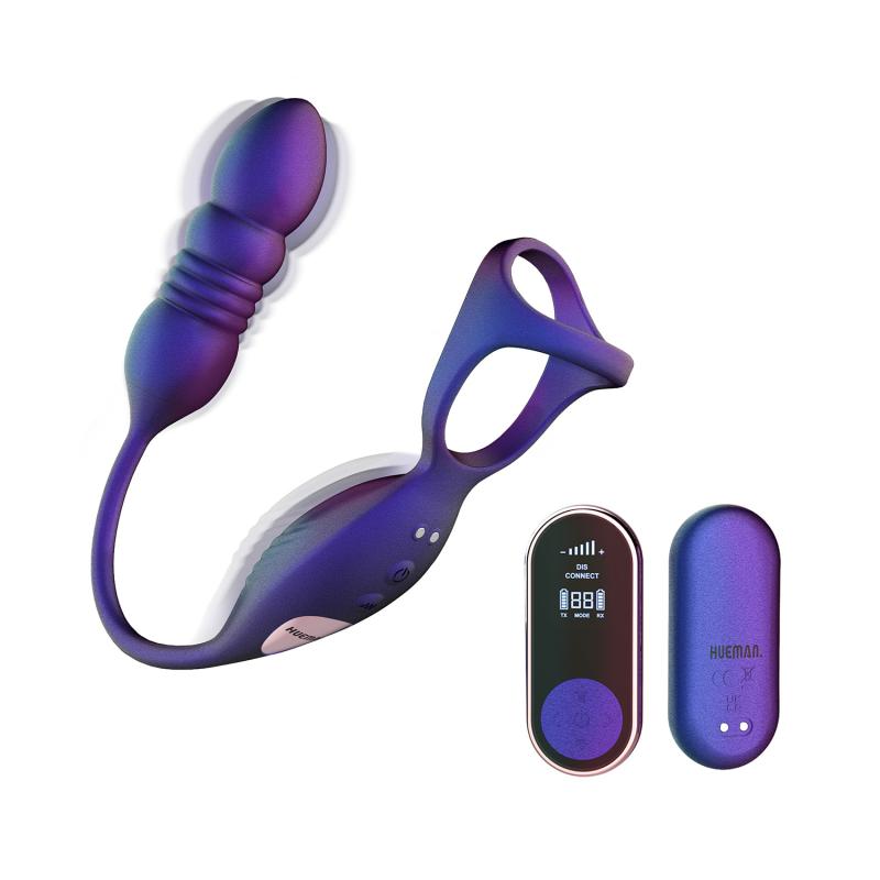 Hueman – Deep Impact Cock- & Ballring – Stoßender Prostatastimulator