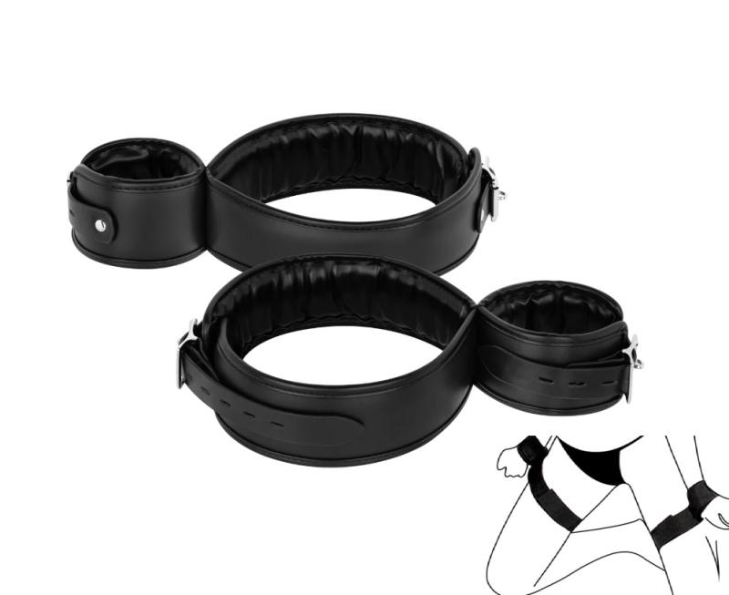- Bondage Cuisses et Poignets - Noir 2