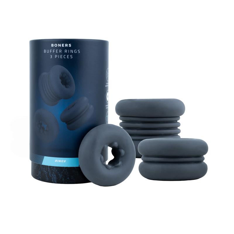 Boners – Puffer Ringe 3 Stück – Blau