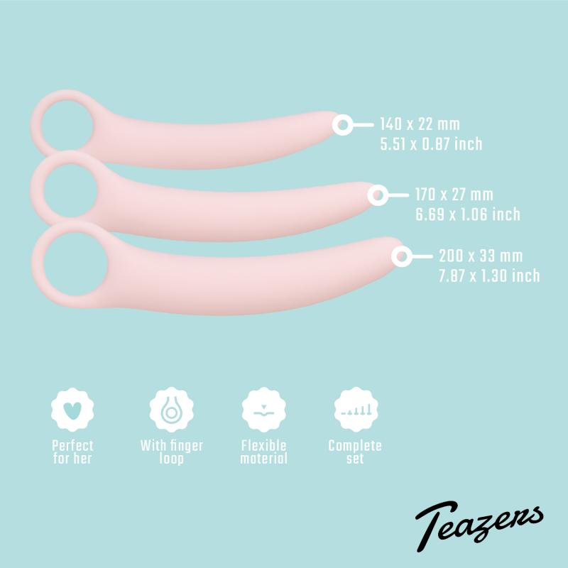 - Set de dilatateurs 3 pièces - Rose 2