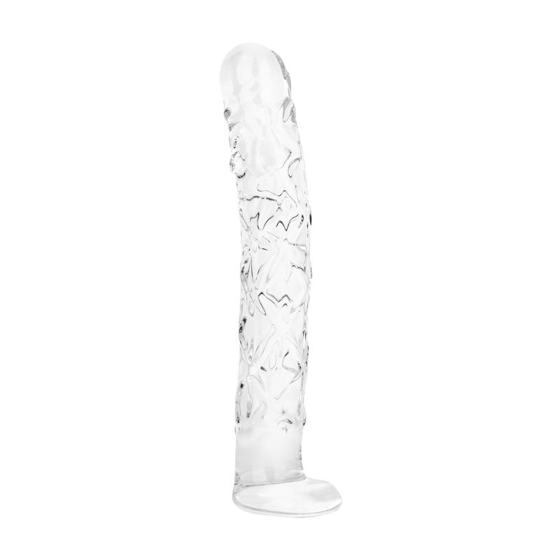 Gildo  No. 34 Getextureerde Glazen Dildo - 19 cm