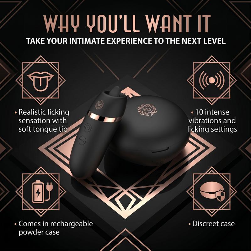 – Stimulateur Léchage avec Boîtier Luxe – Noir 4