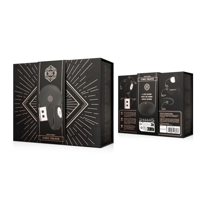 Thumbnail - Rosy Gold – C-Shape Paarvibrator mit Luxus Ladeetui – Schwarz