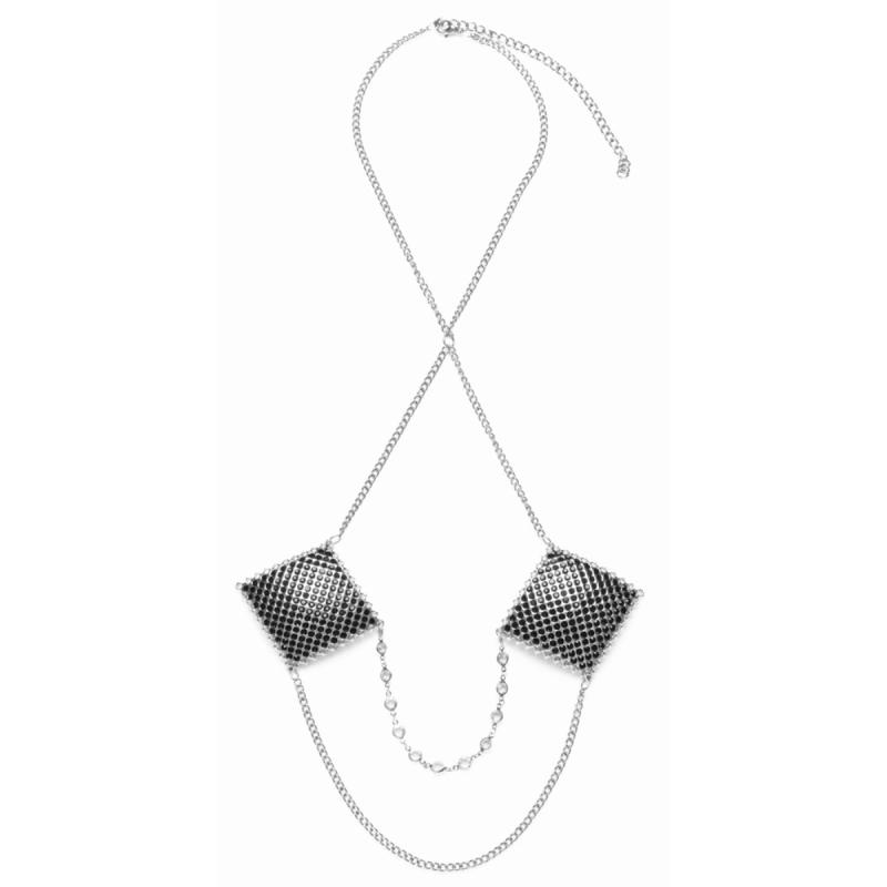 Image of Cottelli Collection – Nippelschmuck Kette – Silber