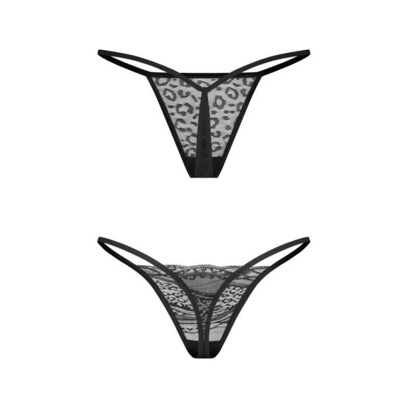 – Clara Lot de 2 Strings – Noir 2