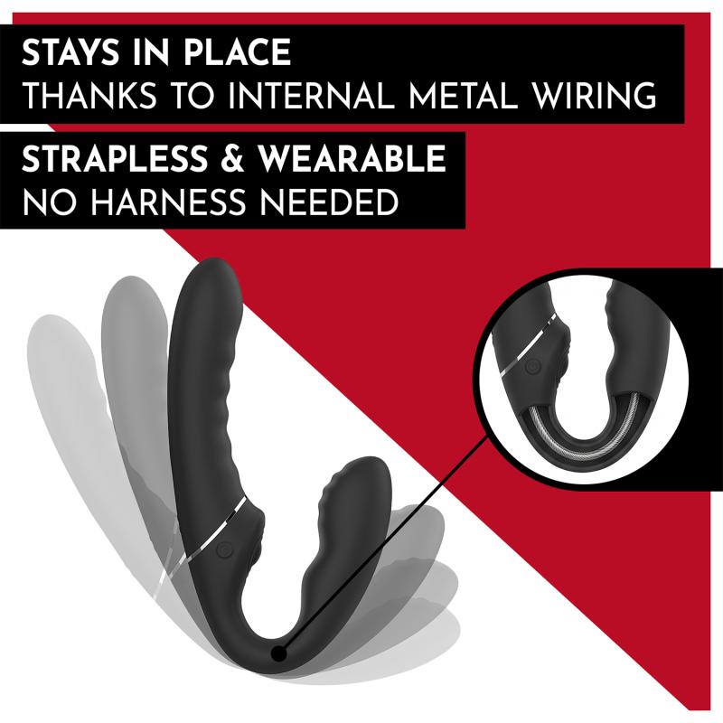 - Strap-On Sans Harnais Tapping - Noir 2