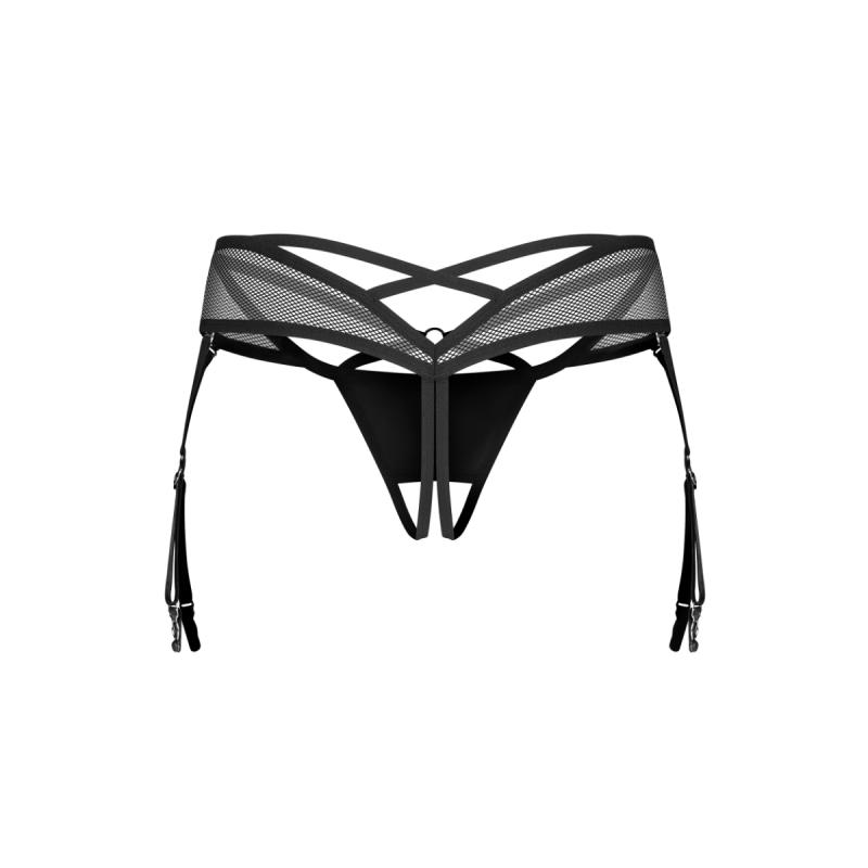 – Dominna String Ouvert – Noir 3