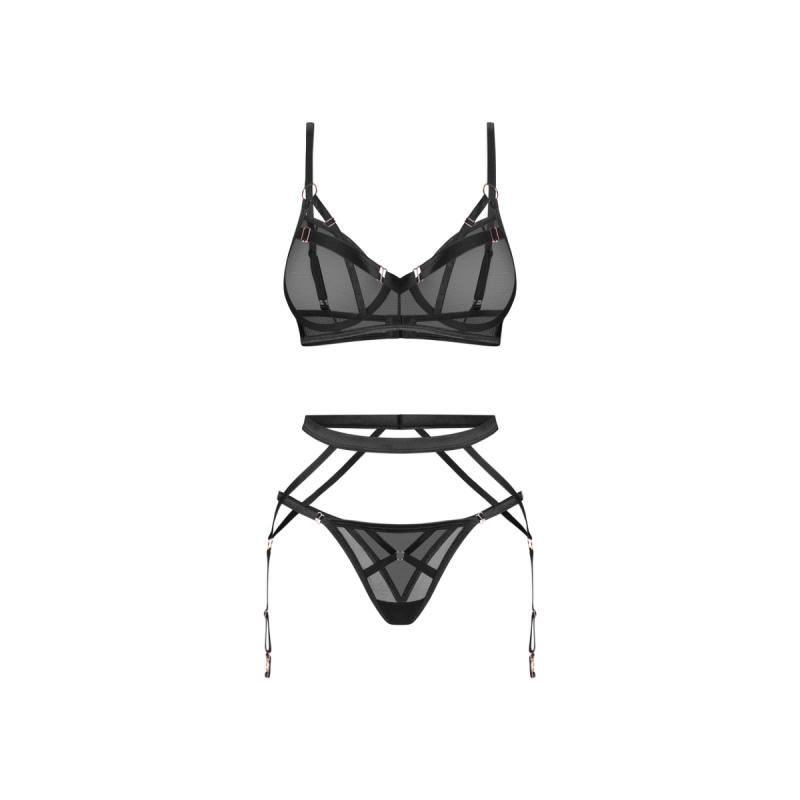 – Euridia Ensemble Lingerie 3-pcs – Noir 5