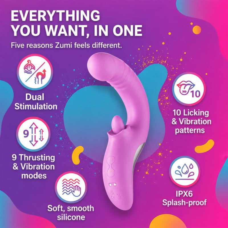 - Vibromasseur Langue - Rose 2